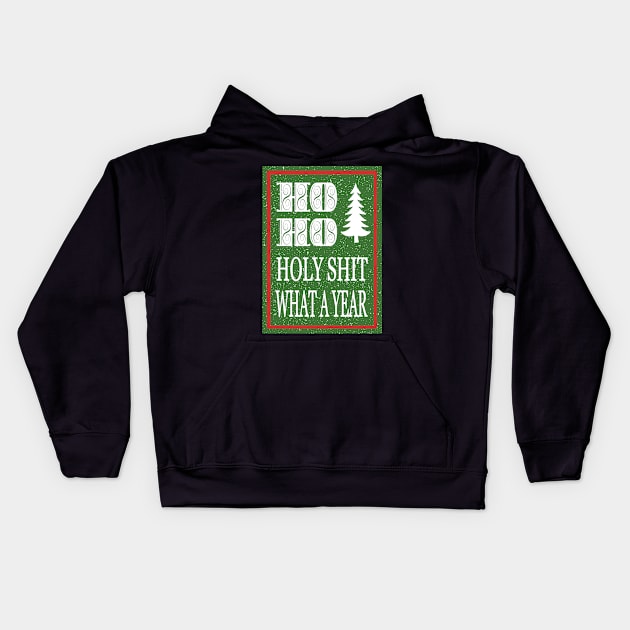 Ho Ho Holy Shit What a Year Kids Hoodie by TSHIRT PLACE